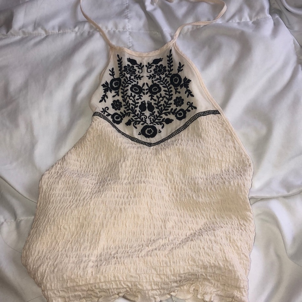stretchy halter top